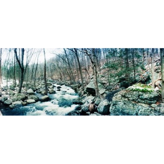 River flowing through a valley Hudson Valley New York State USA Canvas Art - Panoramic Images (15 x 6)