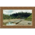 thumbnail image 1 of River in the forest 24x16 Gold Ornate Wood Framed Canvas Art by Isaac Levitan, 1 of 2