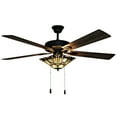thumbnail image 1 of River of Goods 52" Geometric Abstraction Stained Glass LED Ceiling Fan with Light, 1 of 10