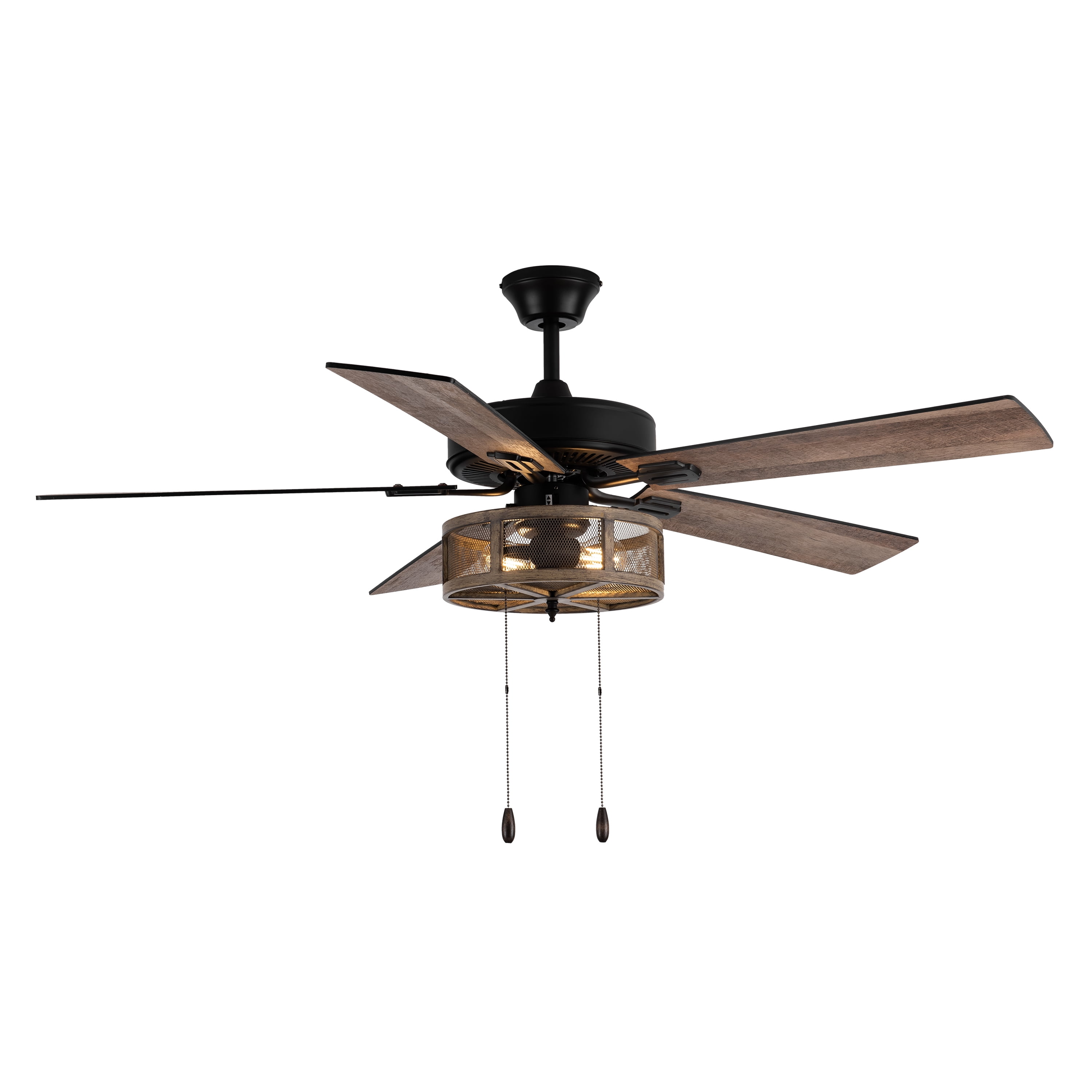 River of Goods 52″ Shabby Bronzed Farmhouse LED Ceiling Fan with Light Sansujyuku sansujyuku.com