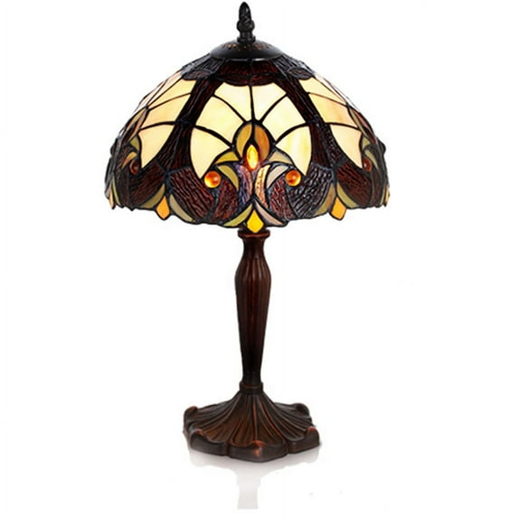 River of Goods Halston Stained Glass 16" Table Lamp