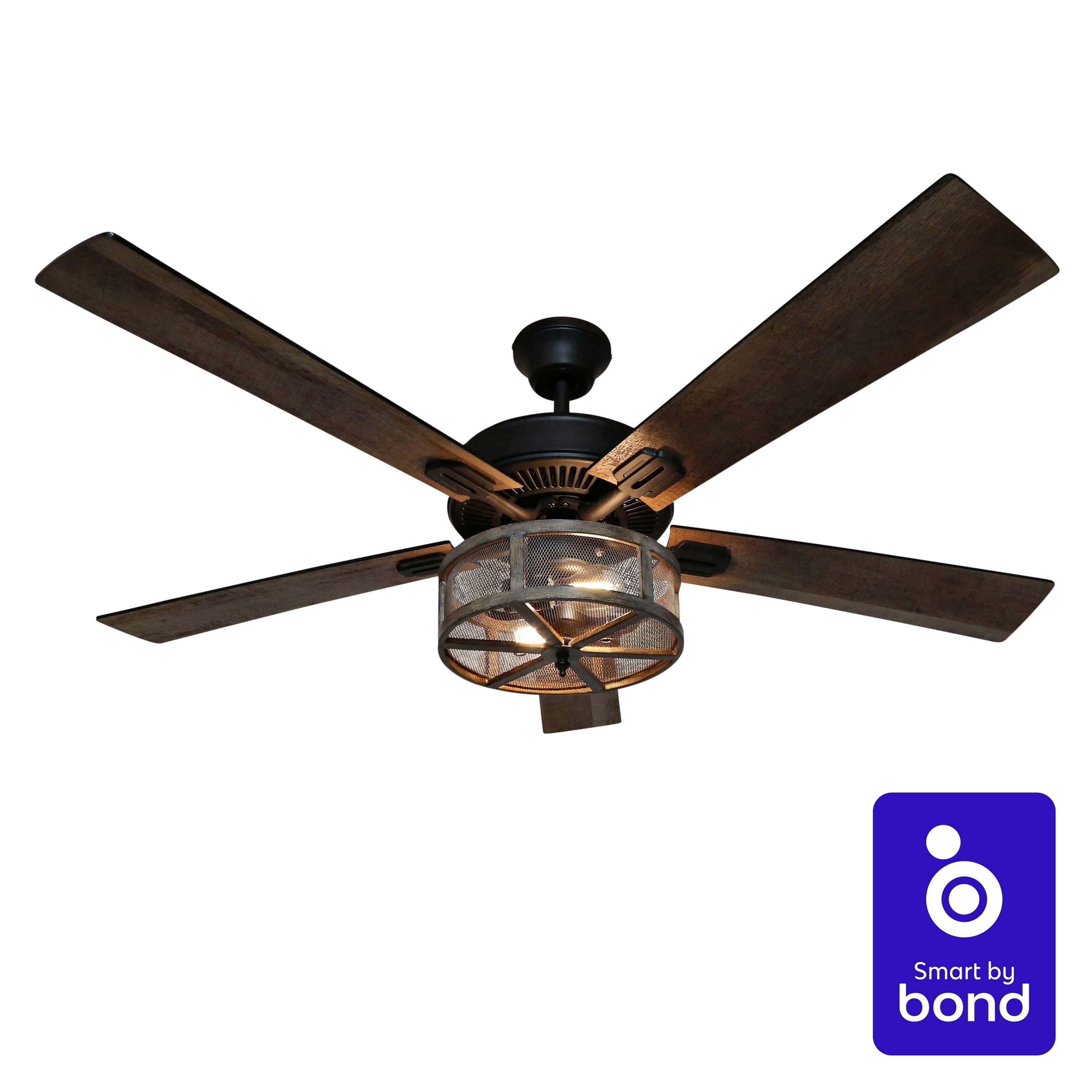 52" Oil Rubbed Bronze WiFi Smart Ceiling Fan with LED Light