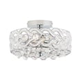 thumbnail image 1 of River of Goods  Olivia Braided Metal and Crystal 11.5-inch Semi-Flush Mount Ceiling Light - 11.5" x 11.5" x 6.375", 1 of 5
