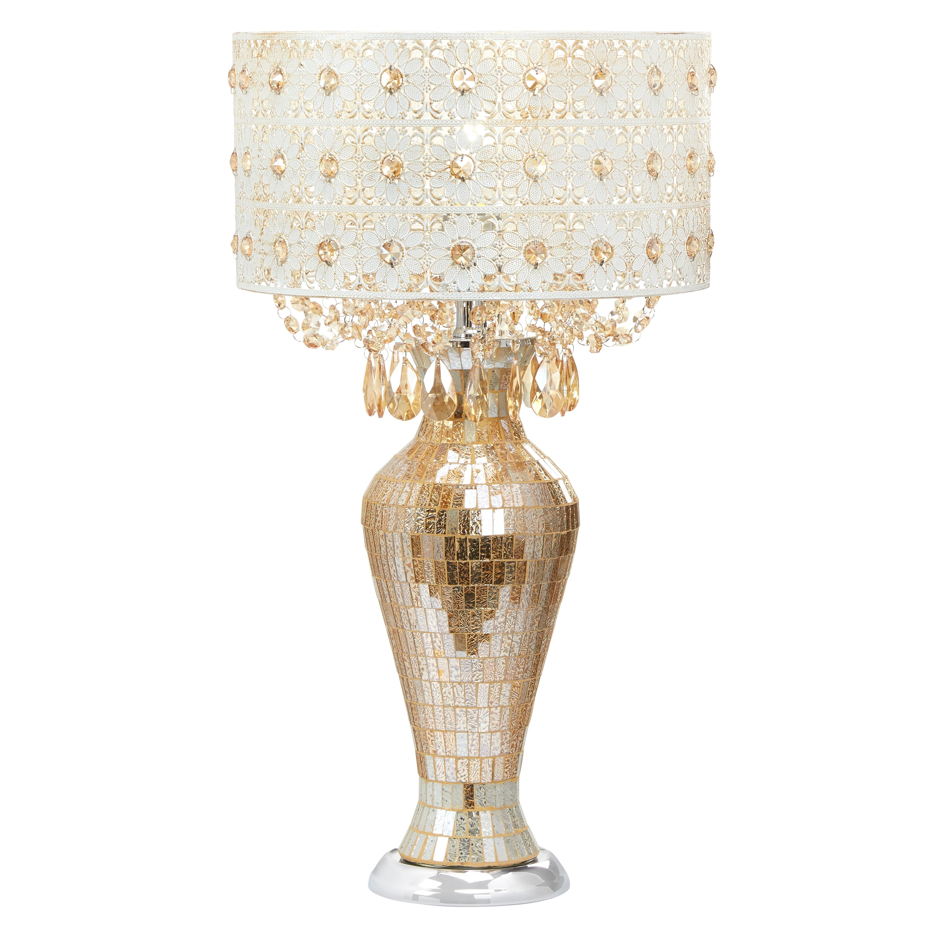 6 X 6 X 27.5 Tan Metal Mirror - Table Lamp 6 X 6 X 27.5 Tan Metal Mirror - Table Lamp