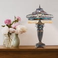 thumbnail image 1 of River of Goods Victorian Tiffany Style Stained Glass 27.5" Double Lit Table Lamp, 1 of 5