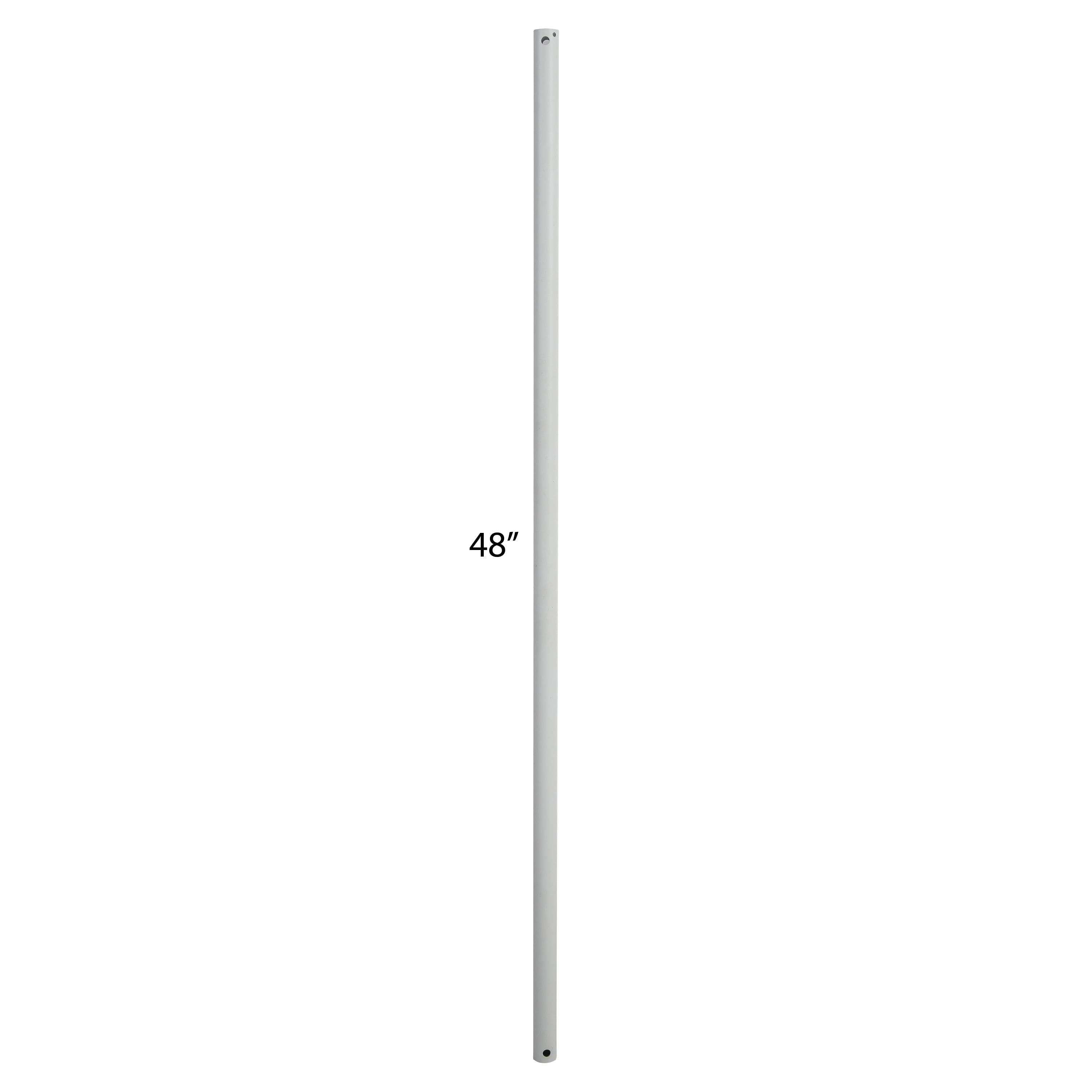 48-Inch Matte White Steel Ceiling Fan Downrod