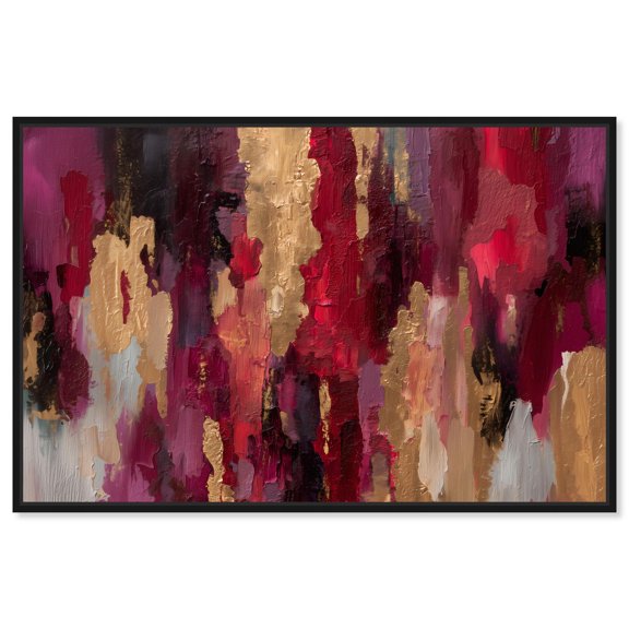 River of Lava II Canvas Print Abstract Wall Art by Art Remedy, Black Frame, 24 x 16