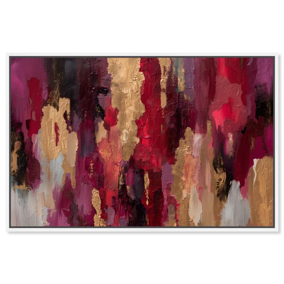River of Lava II Canvas Print Abstract Wall Art by Art Remedy, White Frame, 45 x 30