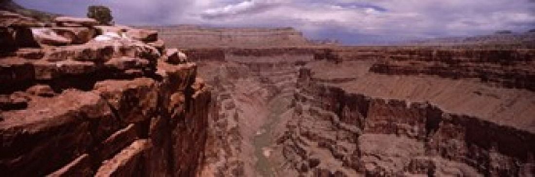 River passing through a canyon Toroweap Overlook North Rim Grand Canyon National Park Arizona USA Canvas Art - Panoramic Images (18 x 6)