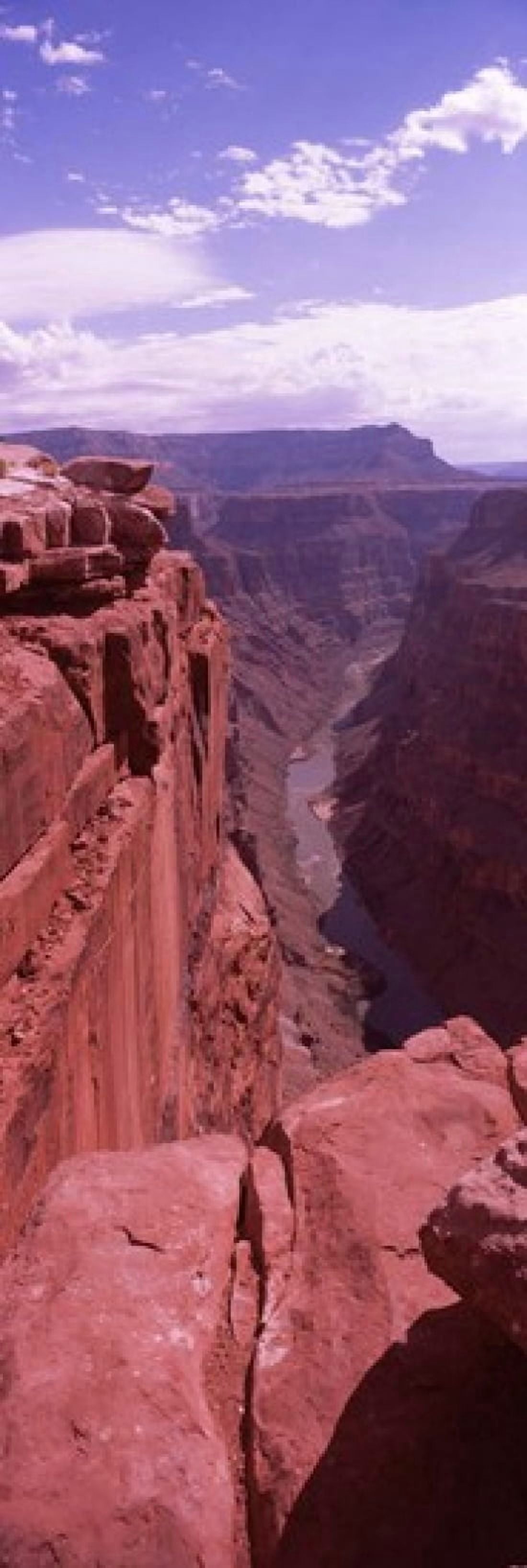 River passing through a canyon Toroweap Overlook North Rim Grand Canyon National Park Arizona USA Canvas Art - Panoramic Images (36 x 12)
