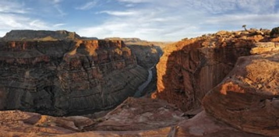 River passing through mountains Toroweap Point Grand Canyon Grand Canyon National Park Arizona USA Canvas Art - Panoramic Images (36 x 18)