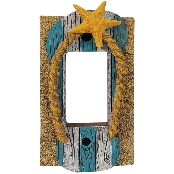 Rivers Edge Products Rivers Edge Products Decora Light Switch Cover Plate, Single Rocker, Beach