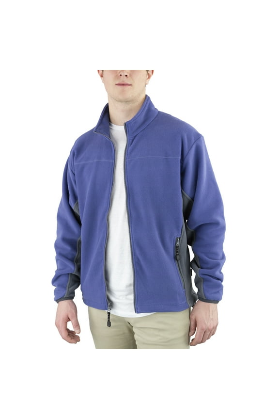 Mens Microfleece Jacket Athletic Full Zip