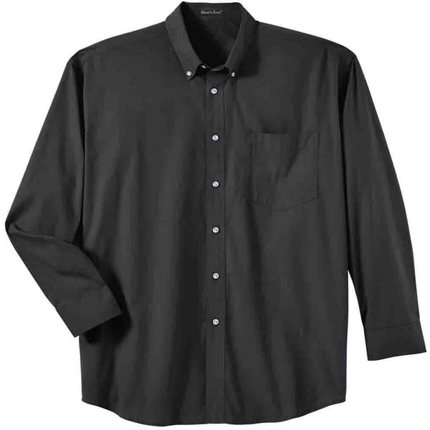River's End Mens Solid Wrinkle Resistant Long Sleeve Button Up Shirt ...