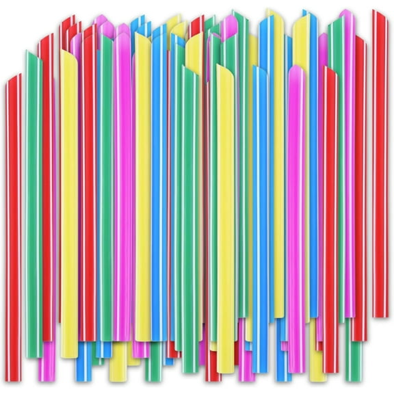 RiverBlue Bubble Tea & Smoothie Straws 100 Count | Extra-Wide, Individually Wrapped, Assorted Colors Perfect for Boba, Milkshakes & Frozen Drinks