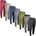 thumbnail image 1 of RiverBlue Men's Steel Grey Fleece Jogger Sweatpants with Zipper Pockets, Elastic Hemmed Cuff Bottoms and Rope Cord Drawstring,, 1 of 8