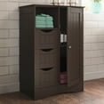 thumbnail image 1 of RiverRidge Ashland Single Door Bathroom and Laundry Storage Cabinet with 3 Drawers, Open and Adjustable Shelf - Espresso, 1 of 9