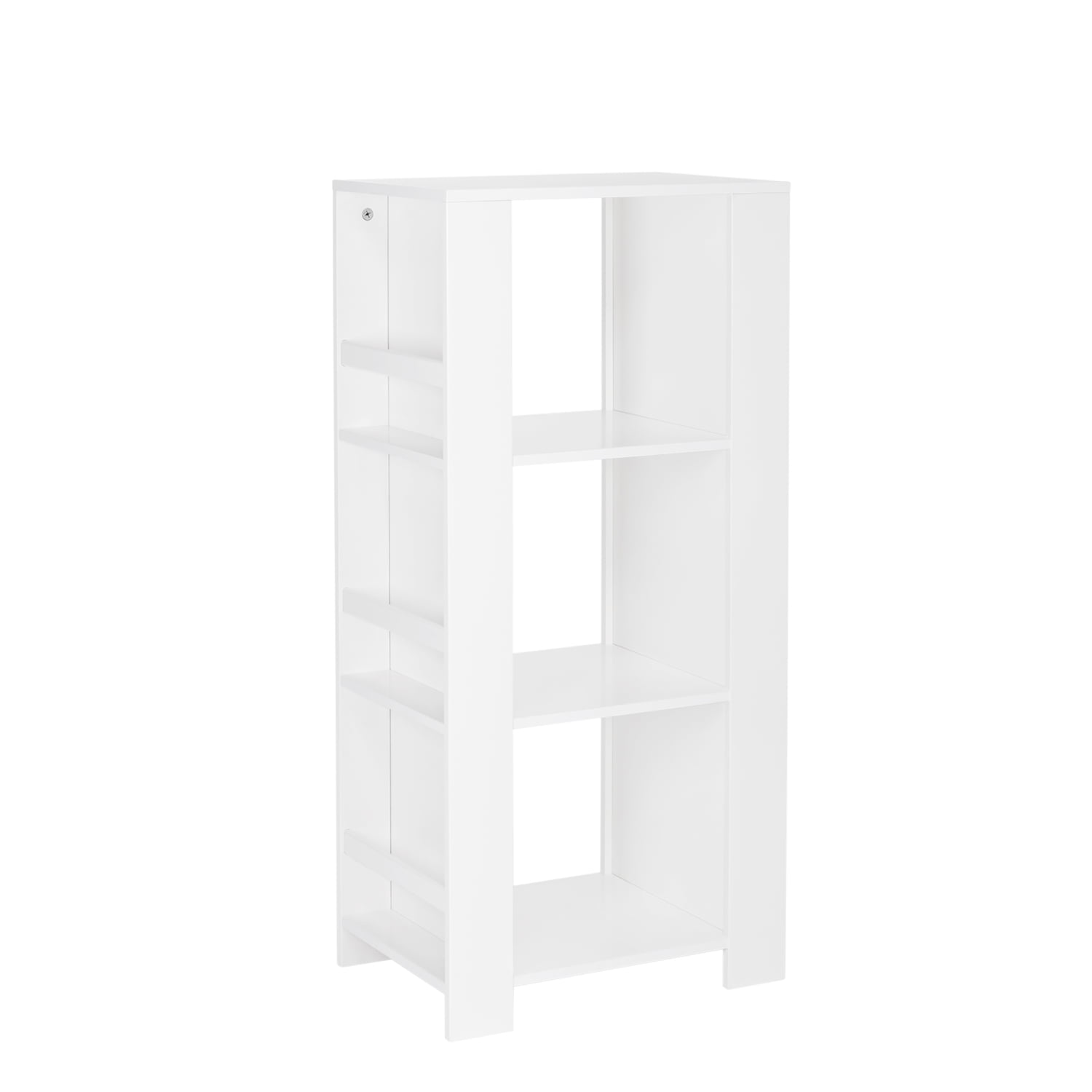 White Kids Bookshelf and Toy Organizer with Cubbies