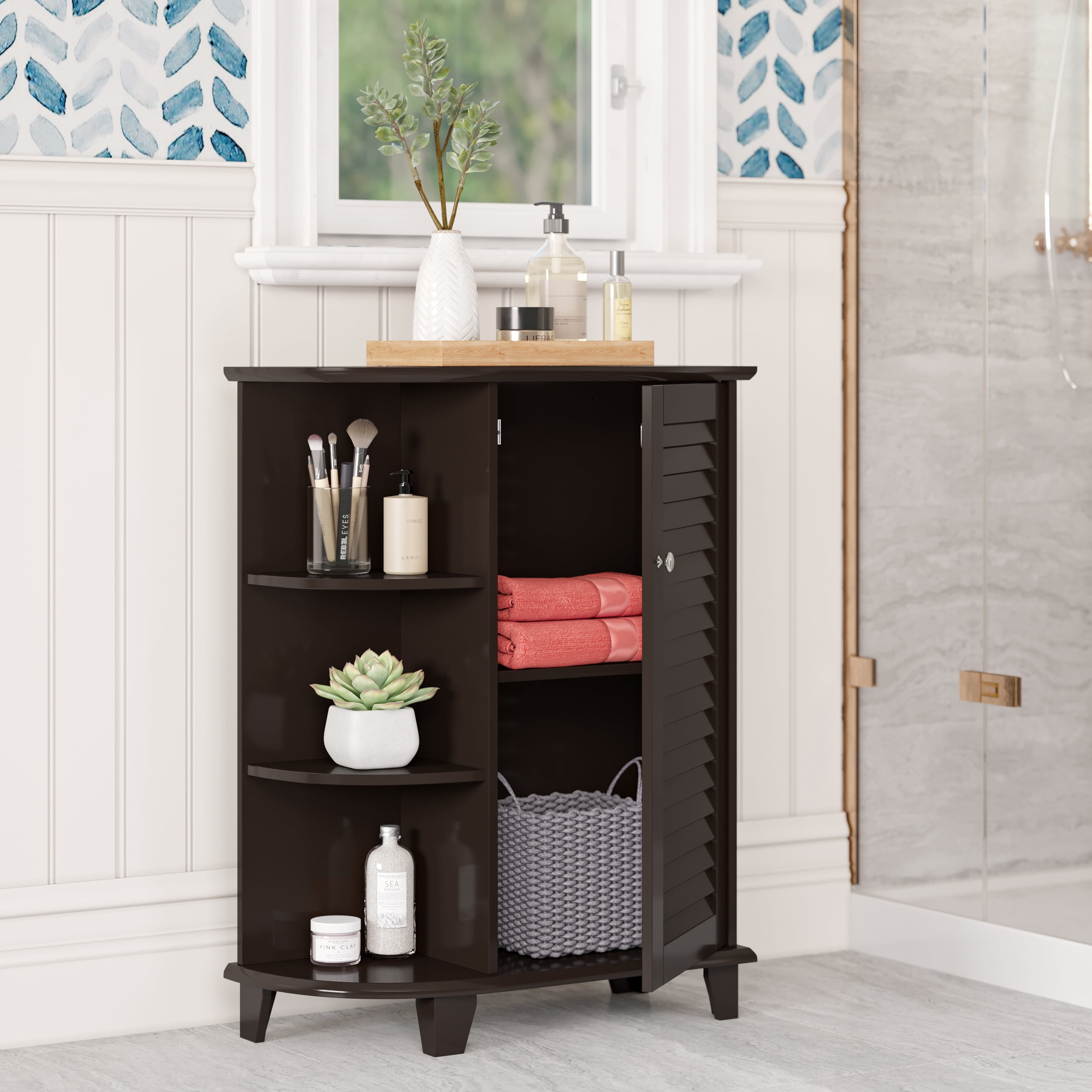 Riverridge ellsworth floor cabinet sale with side shelves