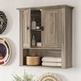 thumbnail image 1 of RiverRidge Hayward 2-Door Bathroom Medicine Cabinet Wall Shelf Storage - Light Woodgrain, 1 of 9