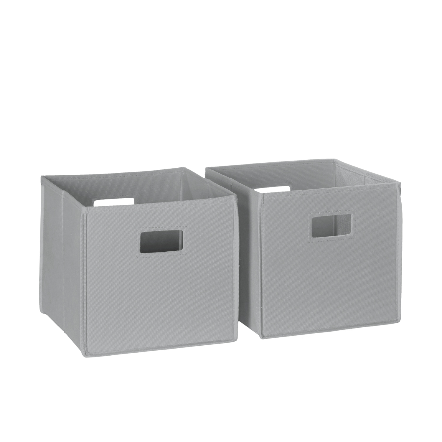 RiverRidge Home Folding Fabric Cube Storage Bin Set of 2 - Gray - image 1 of 13