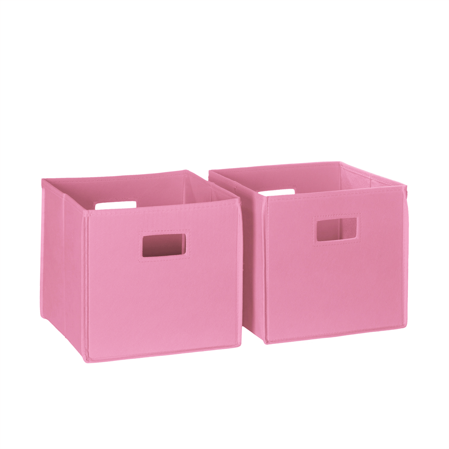 RiverRidge Home Folding Fabric Cube Storage Bin Set of 2 - Pink - image 1 of 7