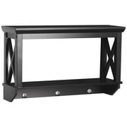 RiverRidge Home La Crosse 3 Hook Wall Shelf - Black