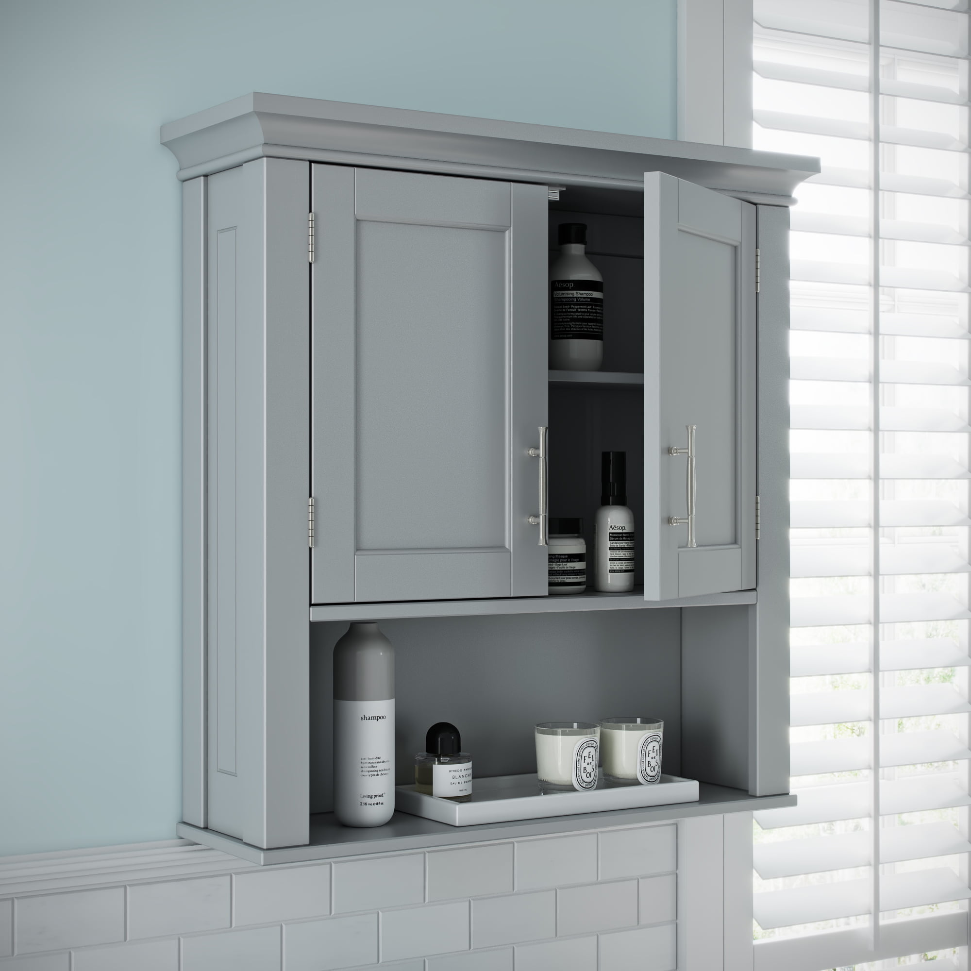 2-Door Bathroom Storage Wall sale Cabinet