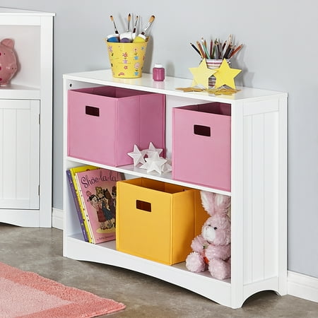 RiverRidge Kids Horizontal Bookshelf Toy Organizer with Open Storage Shelves