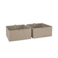 thumbnail image 1 of RiverRidge Kids 2pc 5" Collapsible Cube Fabric Storage Bins for Playroom - Taupe, 1 of 8