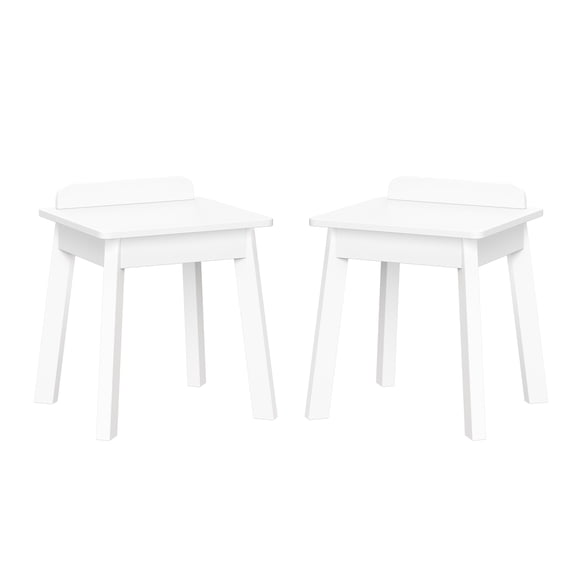 RiverRidge Kids 2pc Chair Set, Child Stools for Playroom, Nursery, and Daycare - White