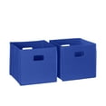 thumbnail image 1 of RiverRidge Kids 2 Piece Fabric Collapsible Storage Cube Organizers with Handles for Playroom Organization - Blue, 1 of 8