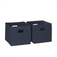 thumbnail image 1 of RiverRidge Kids 2pc Collapsible Cube Fabric Storage Bins with Handles - Navy, 1 of 9