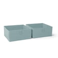 thumbnail image 1 of RiverRidge Kids 2pc Folding Storage Bin Set - Sea Green 10.5”x10.5"x5" Bins with Handles, 1 of 4