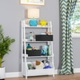 thumbnail image 1 of RiverRidge Kids 24in 4-Tier Ladder Shelf Toy Organizer, Book Storage, and 2 Black Bins, 1 of 11