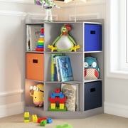 RiverRidge Kids 6-Cubby, 3-Shelf Corner Cabinet