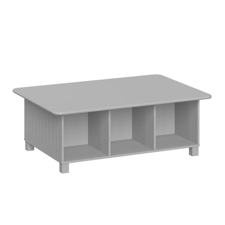 RiverRidge Kids Activity and Play Table Desk with 6 Storage Cubbies - Gray
