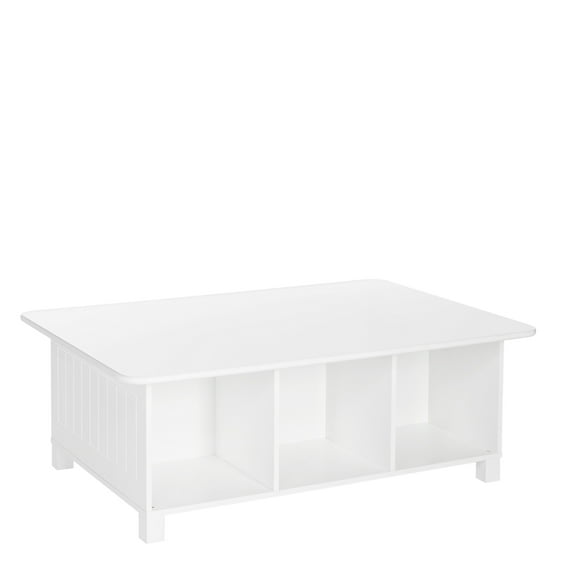 RiverRidge Kids Desk, Activity and Play Table with 6 Storage Cubbies - White