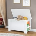 thumbnail image 1 of RiverRidge Kids Toy Box Playroom Storage Chest Organizer with Side Bookracks - White, 1 of 11