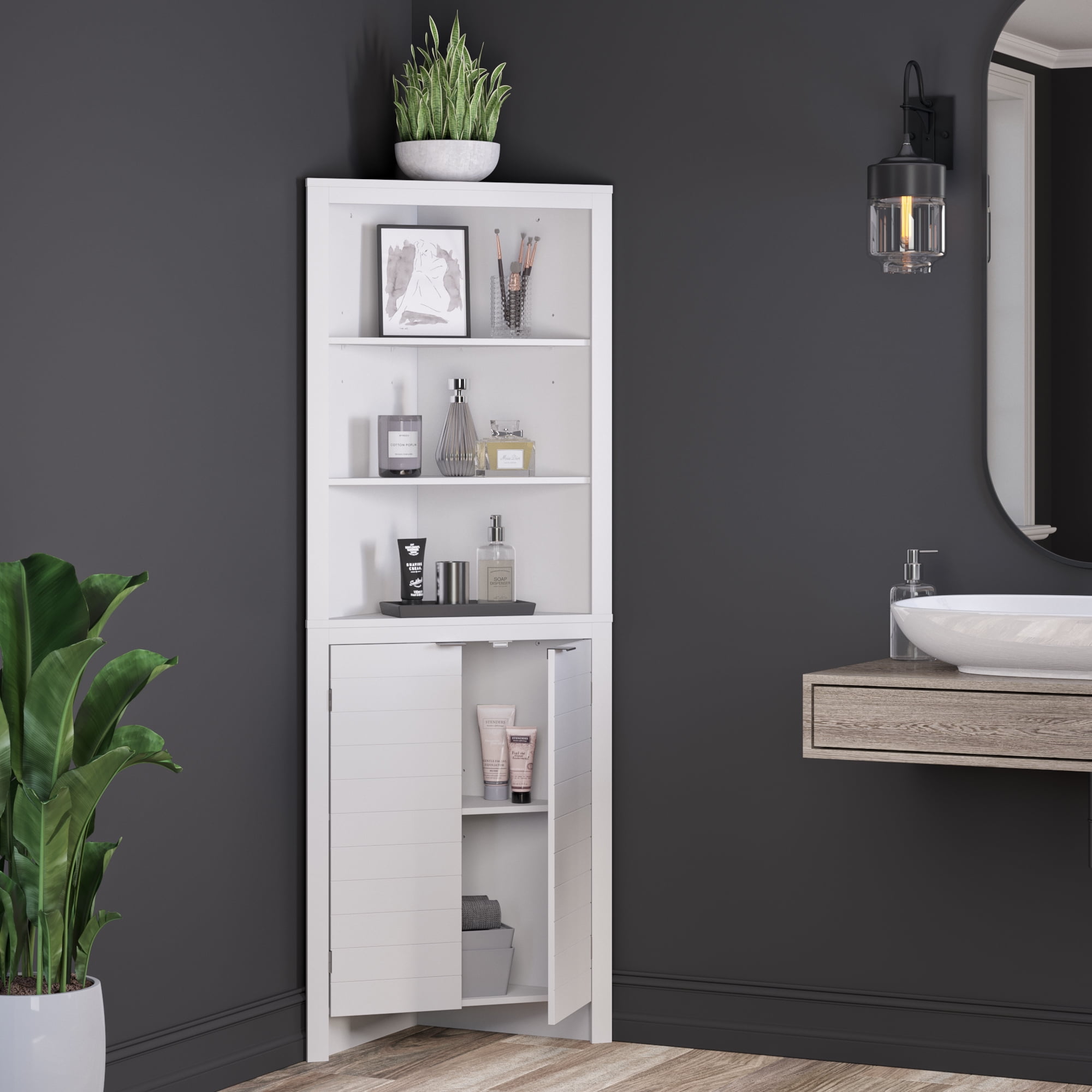 Riverridge madison tall corner cabinet deals
