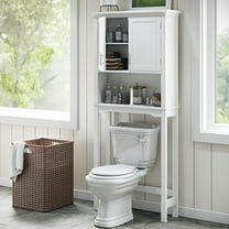 RiverRidge Somerset Over the Toilet Bathroom Spacesaver Medicine Cabinet Shelf - White