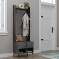 thumbnail image 1 of RiverRidge Woodbury Hall Tree with Entryway Bench, Shoe Storage, Coat Hooks & Cubby Storage - Weathered Woodgrain, 1 of 15