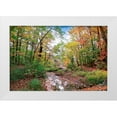 thumbnail image 1 of Rivera, John 14x11 White Modern Wood Framed Museum Art Print Titled - Autumn at Hopkins Pond, 1 of 4