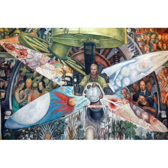 "Rivera- Man, Controller Of The Universe - CANVAS OR PRINT WALL ART"