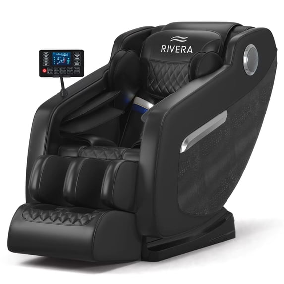 Rivera R-1B Zero Gravity 4D Full Body Massage Chair – Shiatsu, Heat Therapy, Foot Rollers, Bluetooth, LCD Display, L-Track