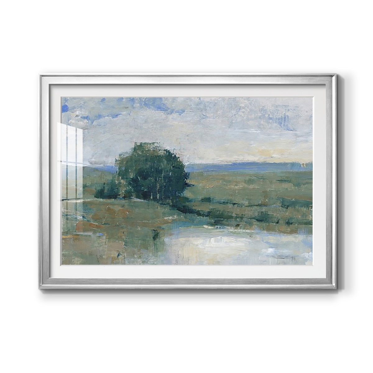 Riverbank Impression I Premium Framed Print - Ready to Hang