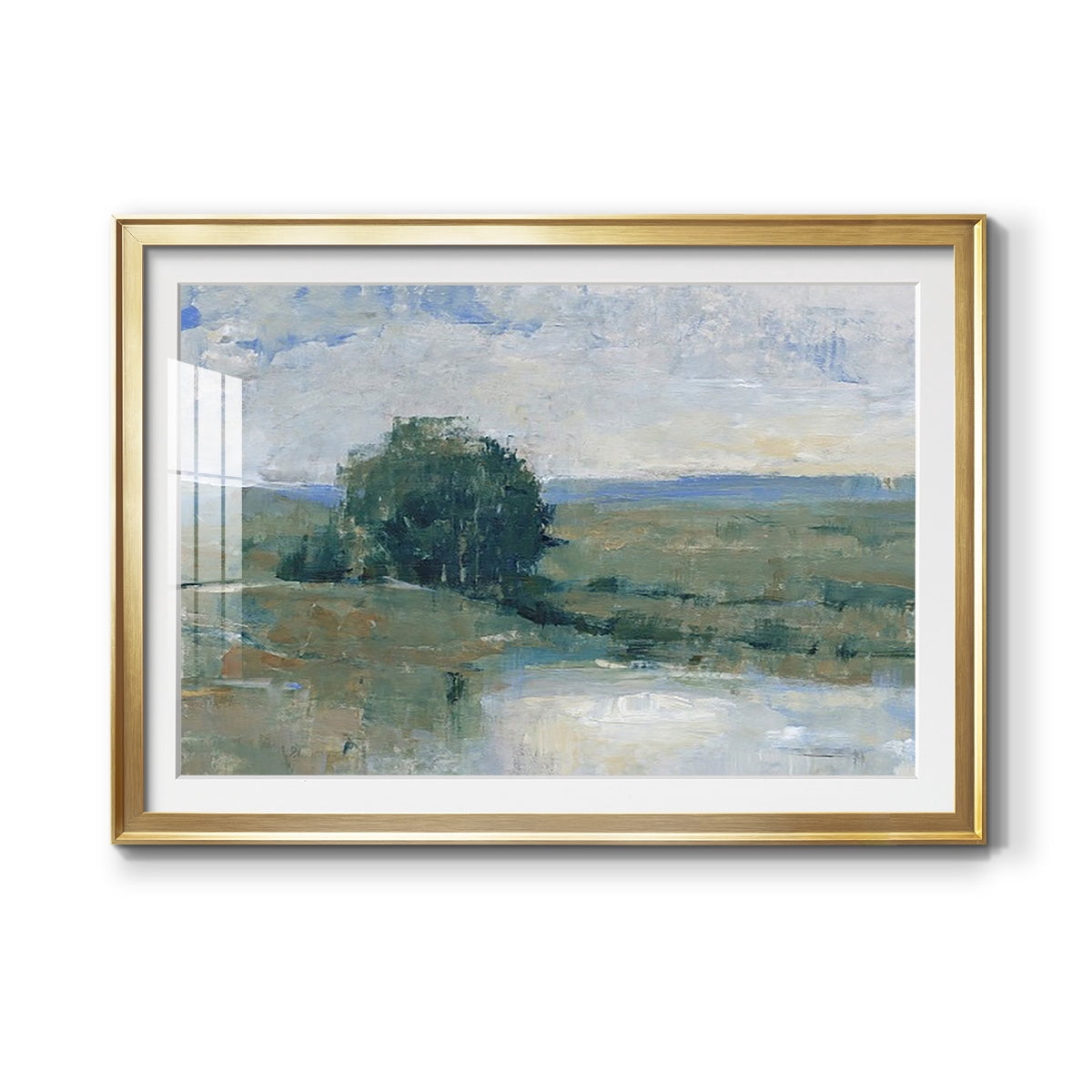 Riverbank Impression I Premium Framed Print - Ready to Hang