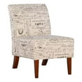 thumbnail image 1 of Riverbay Furniture 17.5" Contemporary Fabric Script Slipper Chair in Beige, 1 of 7