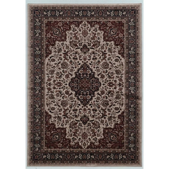 Riverbay Furniture 2'2" x 3'2" Accent Rug in Cream and Blue