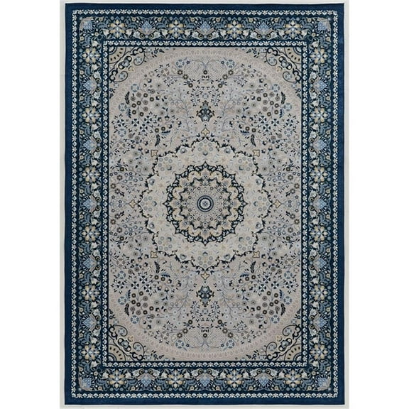 Riverbay Furniture 2'2" x 3'2" Accent Rug in Cream and Rust
